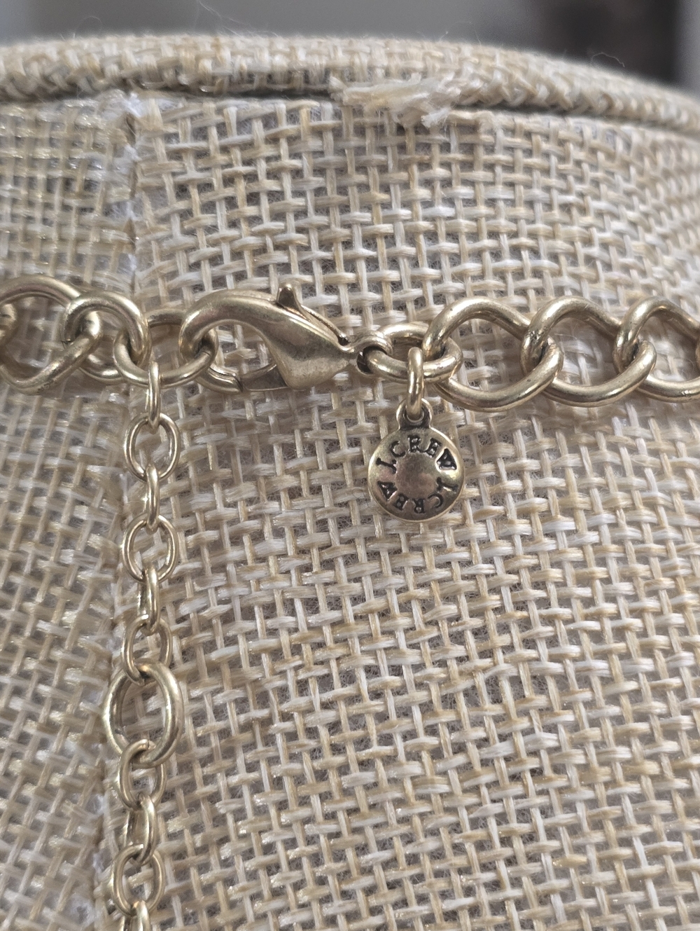 J. Crew Gold-Tone Crystal Floral Necklace with Lime, Peach & Purple Accents - Picture 8 of 10